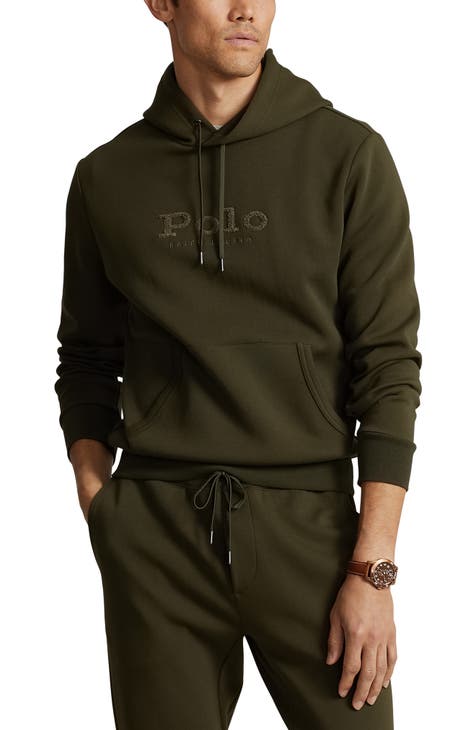 Olive green men's polo ralph lauren sweatpants hotsell and hoodie