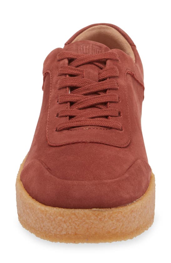 Shop Fitflop Rally Crepe Sole Low Lace-up Sneaker In Clay Brown