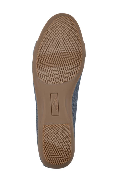 Cliffs By White Mountain White Mountain Charmed Flat In Denim Blue/fabric