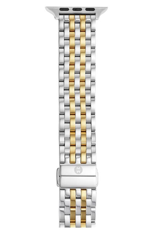MICHELE 20mm Apple Watch Bracelet Watchband in Silver/gold at Nordstrom