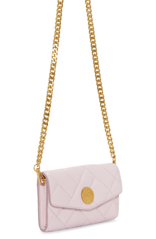 Shop Vince Camuto Kisho Quilted Leather Wallet On A Chain In Primrose Sheep Hunter