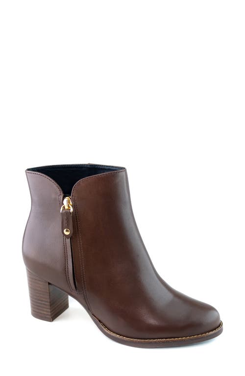 Grand Central Bootie in Mocha Burnished Napa