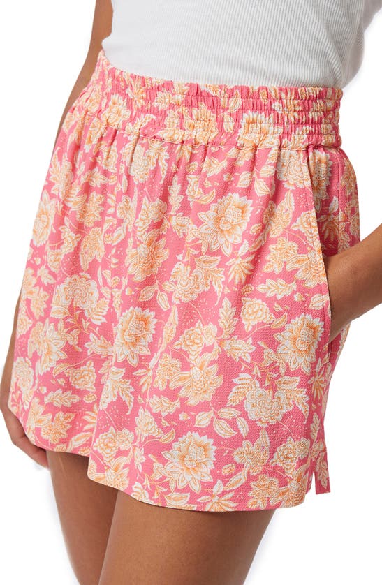 Shop French Connection Cosette Verona Floral Print Shorts In 60-camellia Rose