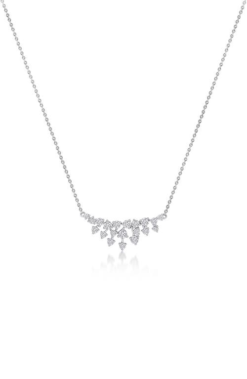 Luminus Diamond Bar Pendant Necklace in White Gold
