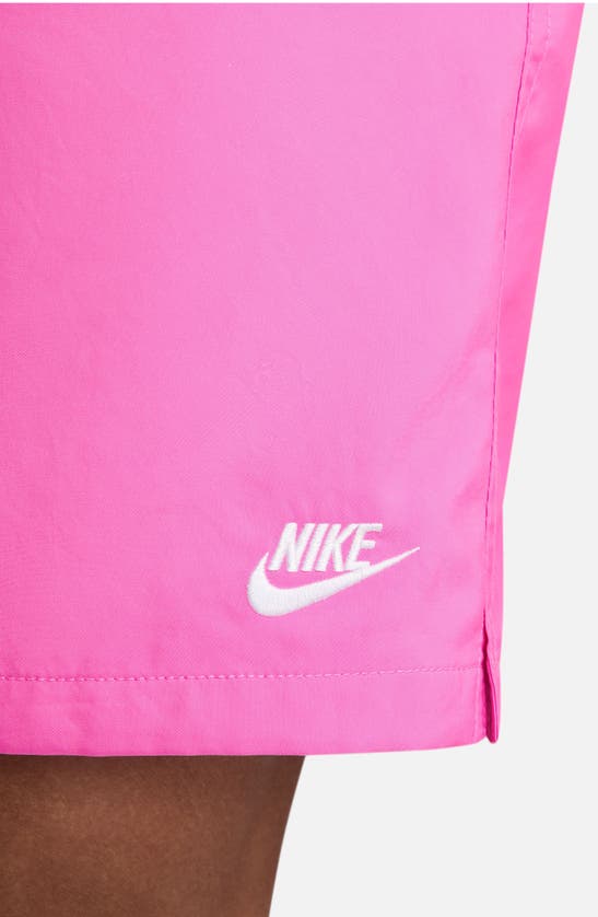 Shop Nike Club Woven Flow Shorts In Playful Pink/ White
