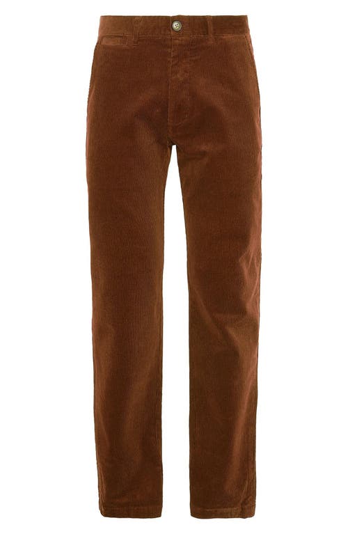 Barbour Stretch Corduroy Tailored Fit Pants In Dark Honey