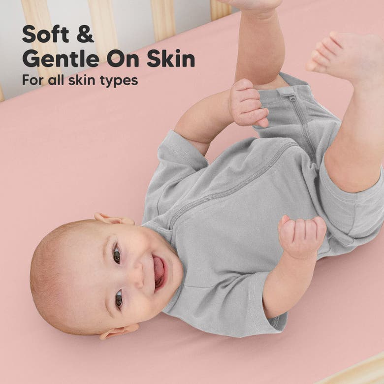 Keababies Soothe Fitted Crib Sheet In Rose