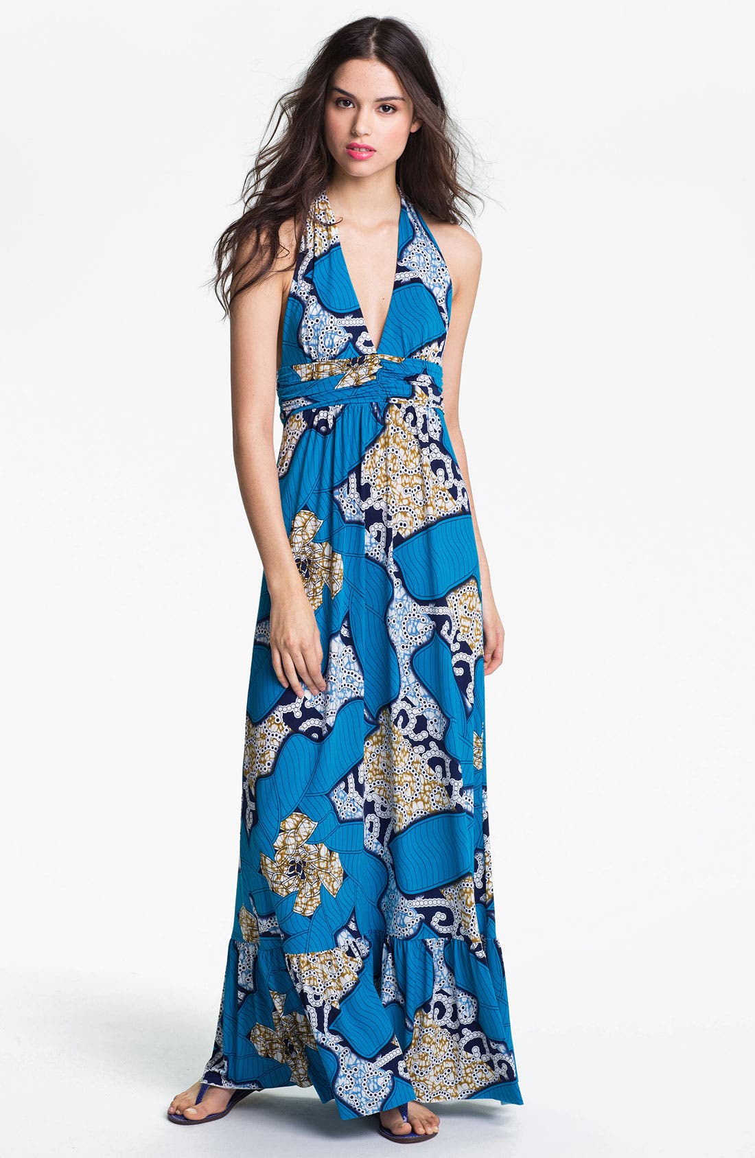 Tbags Los Angeles Print Halter Maxi Dress Nordstrom