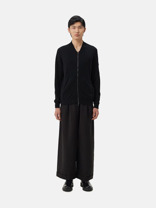 Gobi Mongolian Cashmere Cashmere Bomber In Black
