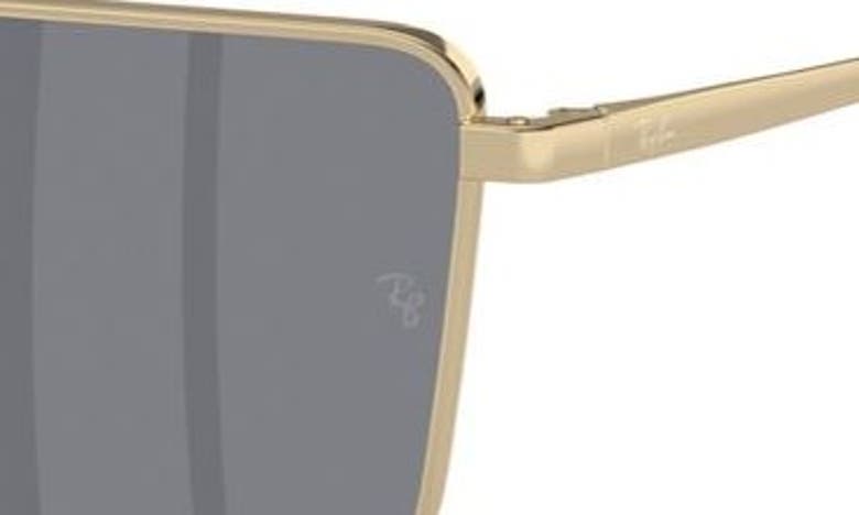 Shop Ray Ban Ray-ban Emy 56mm Rectangular Sunglasses In Light Gold