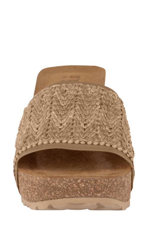 Italian Shoemakers Ibbie Platform Wedge Slide Sandal In Natural