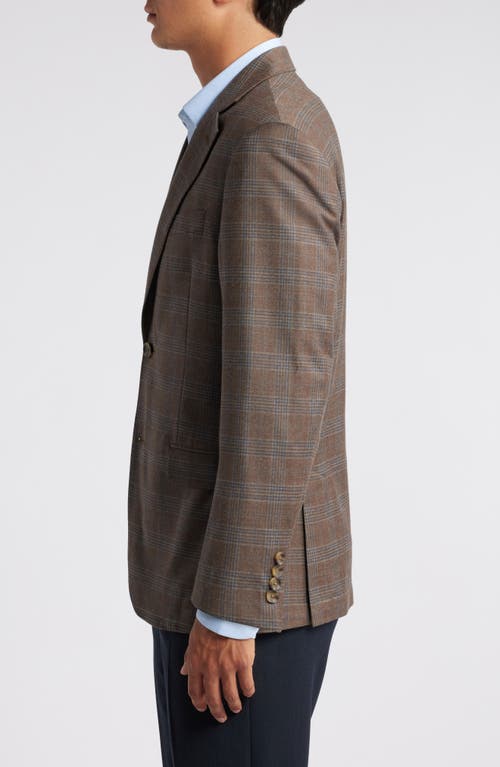 Shop Nordstrom Plaid Wool Sport Coat In Tan - Blue Pira Plaid