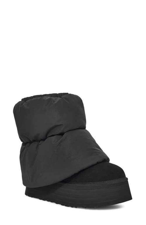 Ugg(r) Classic Mini Dipper Puffer Platform Boot In Black/black