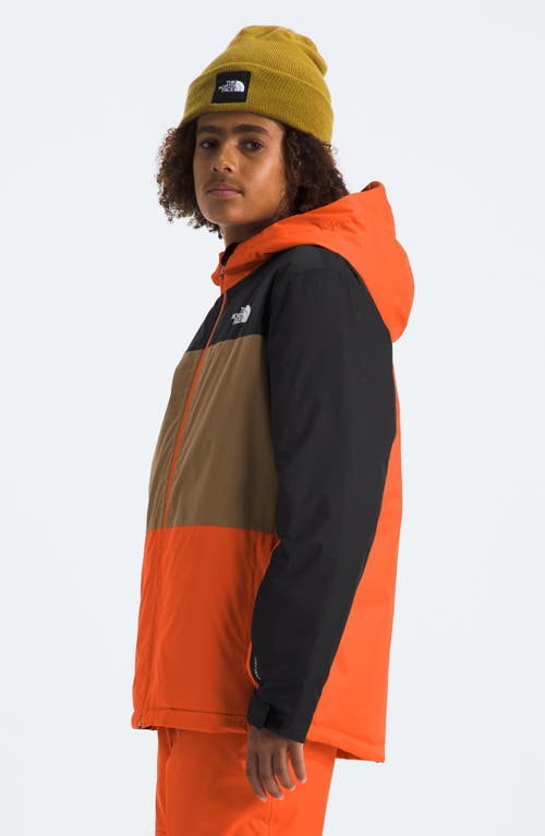 Shop The North Face Kids' Freedom Insulated Waterproof Hooded Jacket In Tnf Orange