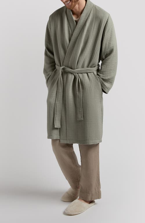 Shop Parachute Gender Inclusive Cloud Cotton Robe In Moss