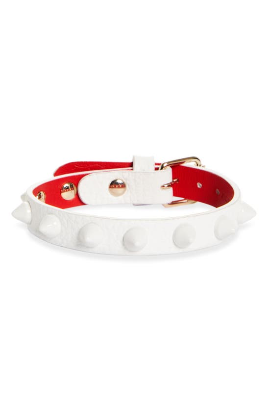CHRISTIAN LOUBOUTIN LOUBILINK STUDDED LEATHER BRACELET
