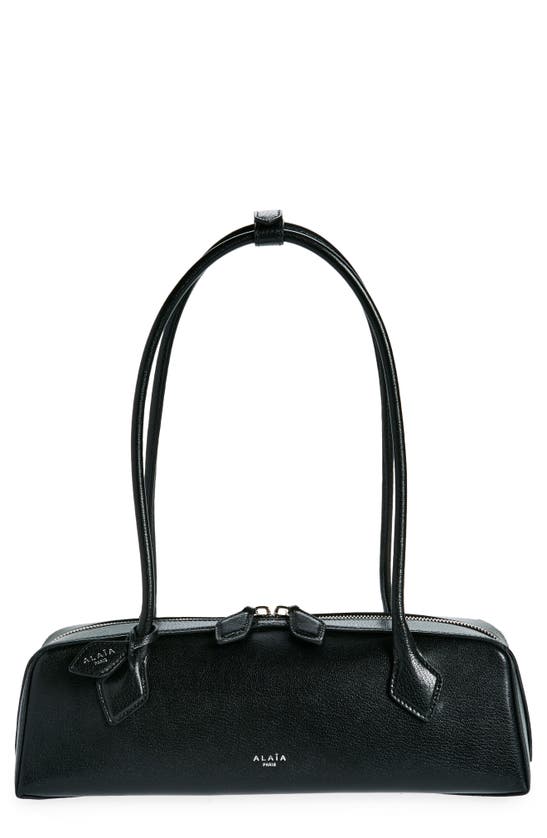 Alaïa Le Teckel Medium Black Leather Bag In Noir