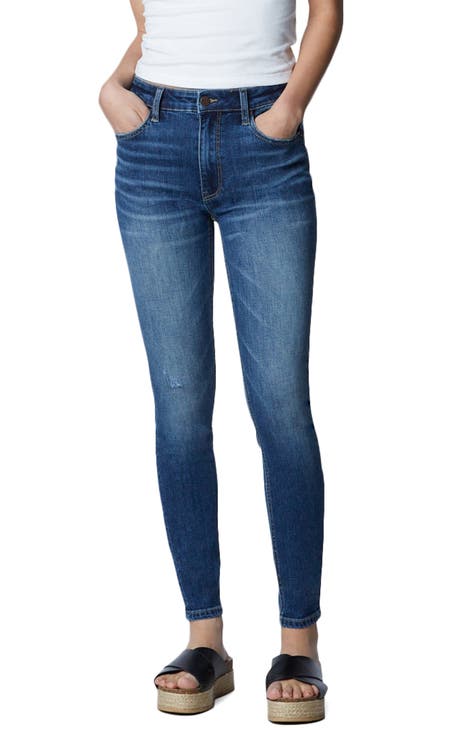 High Waist Ankle Skinny Jeans (Hampton Light)