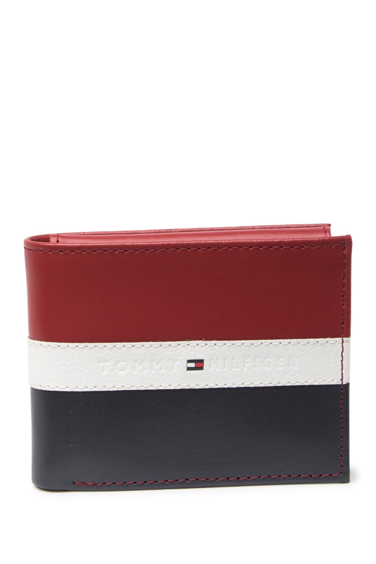 tommy hilfiger bifold leather wallet