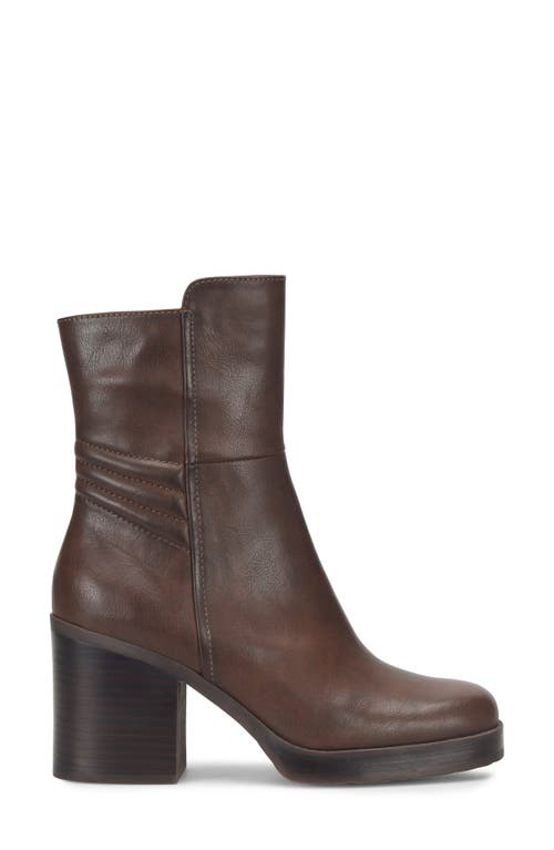 Korks Moergan Side Zip Boot In Dark Brown