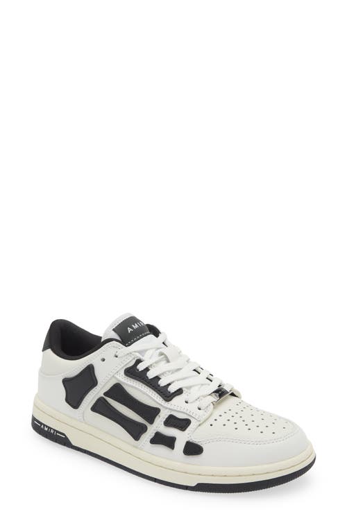 AMIRI Skeleton Low Top Sneaker in White/Black at Nordstrom, Size 10Us