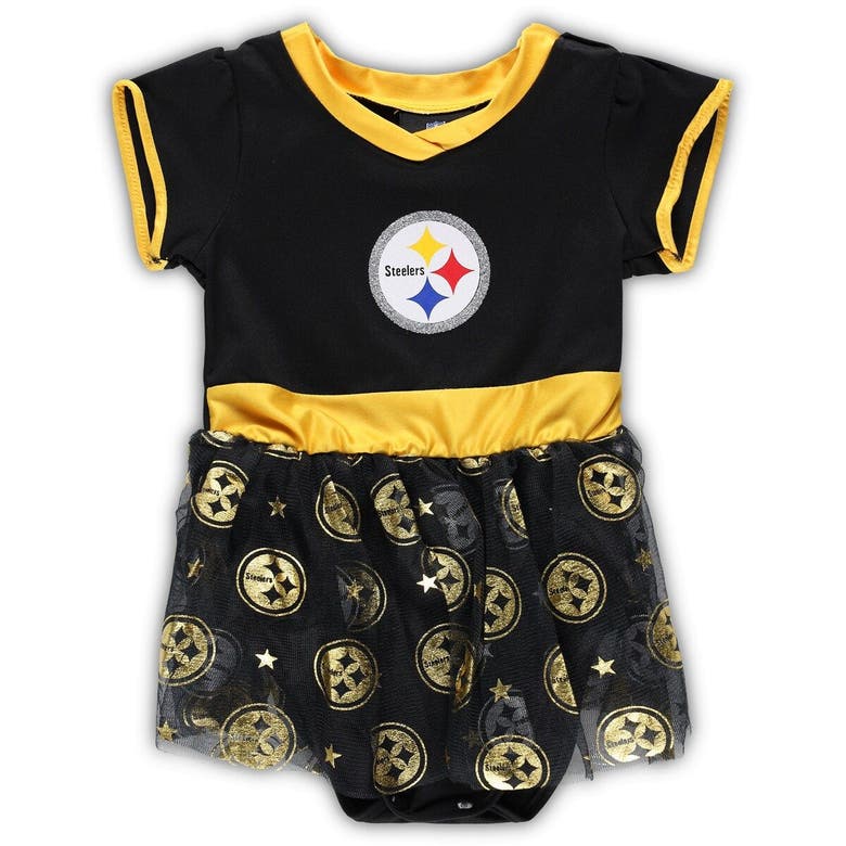 Jerry Leigh Women's Black/Gold Pittsburgh Steelers Game Day Costume Dress Set at Nordstrom, Size Small