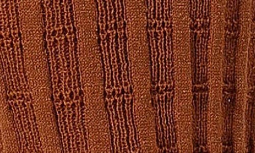 Petal And Pup Petal & Pup Colter Rib Long Sleeve Maxi Sweater Dress In Brown