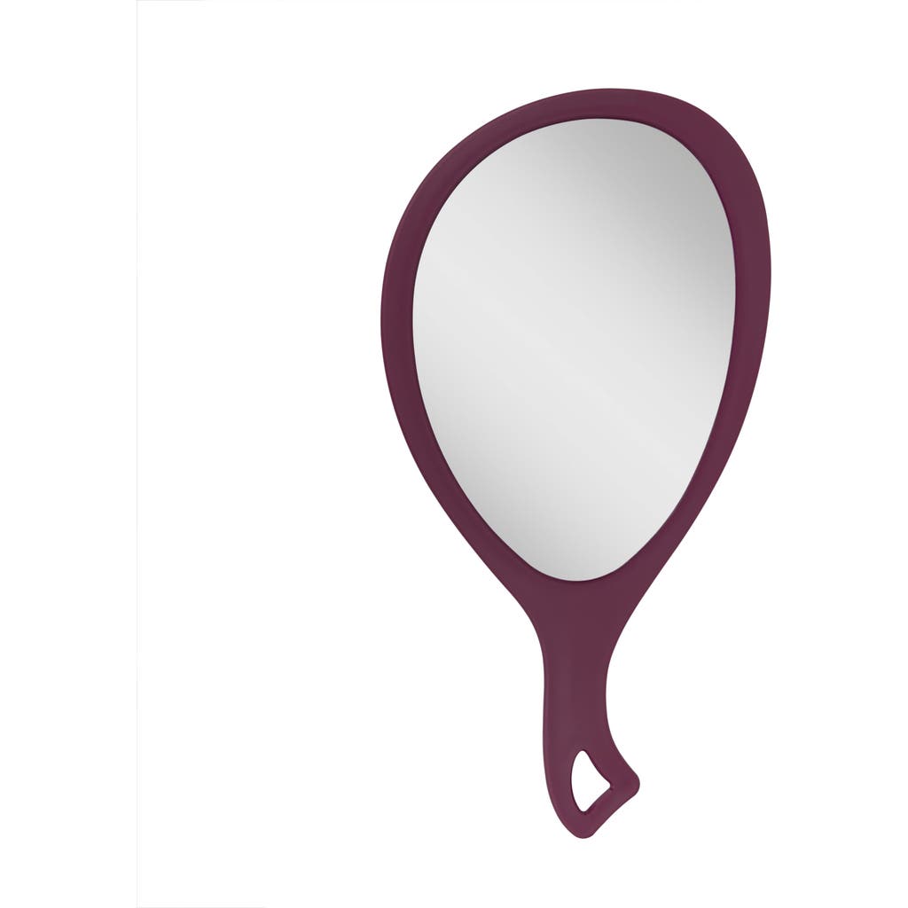 Zadro Teardrop Handheld Mirror With Handle In Purple Garnet