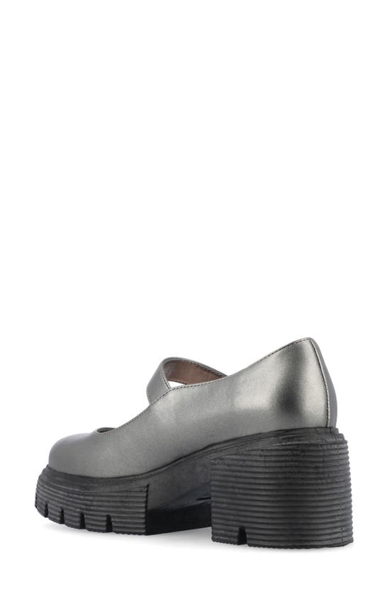 Journee Collection Zarynn Mary Jane Platform Pump In Pewter