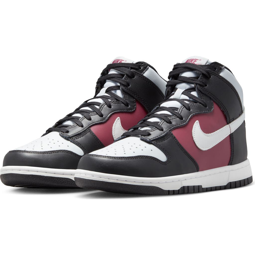 Nike Dunk High Basketball Sneaker In Black/summit White/rosewood