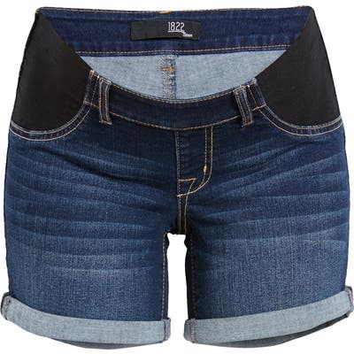 1822 Denim Re: denim Maternity Shorts, Blue