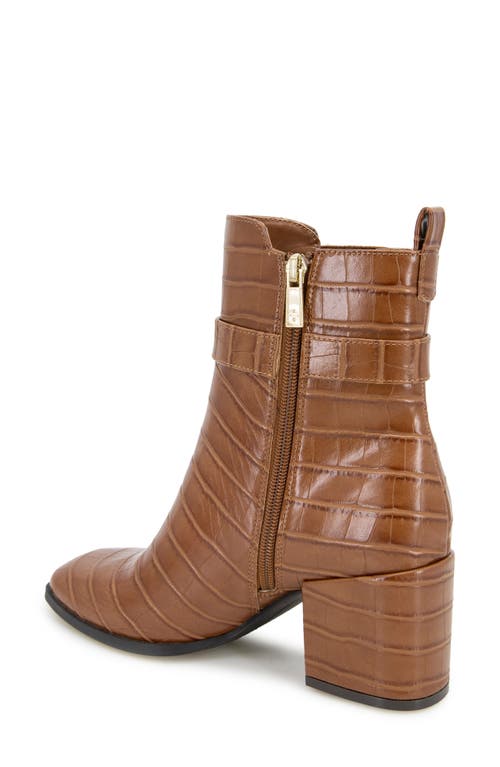 Reaction Kenneth Cole Emerson Block Heel Bootie In Luggage