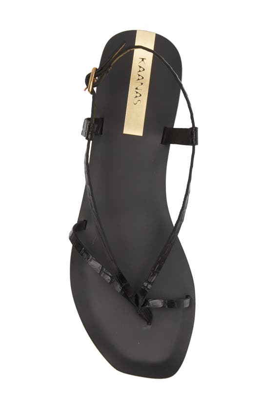 Shop Kaanas Cristobal Slingback Sandal In Onyx