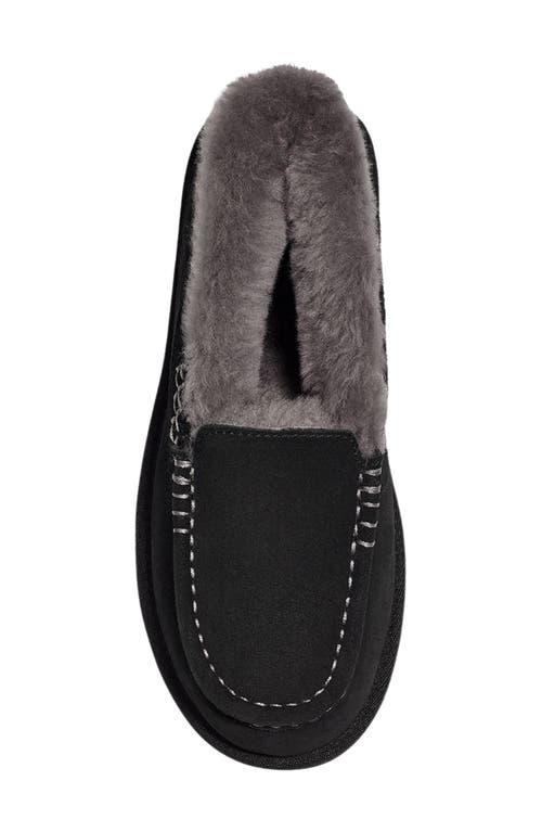 Ugg(r) Ansley Parc Genuine Shearling Platform Slipper In Black
