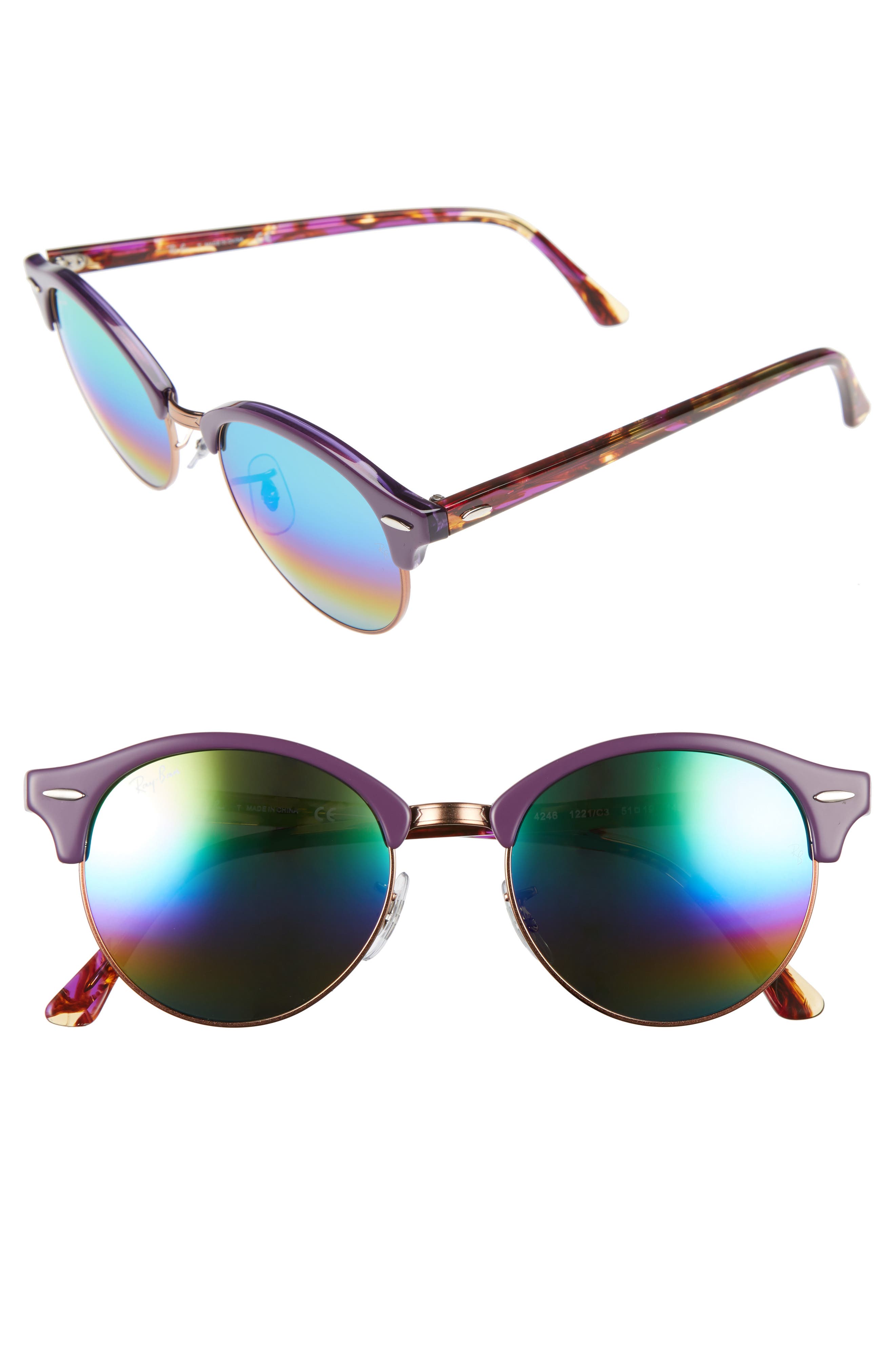 Ray Ban 51mm Icons Clubround Phantos Sunglasses Hautelook