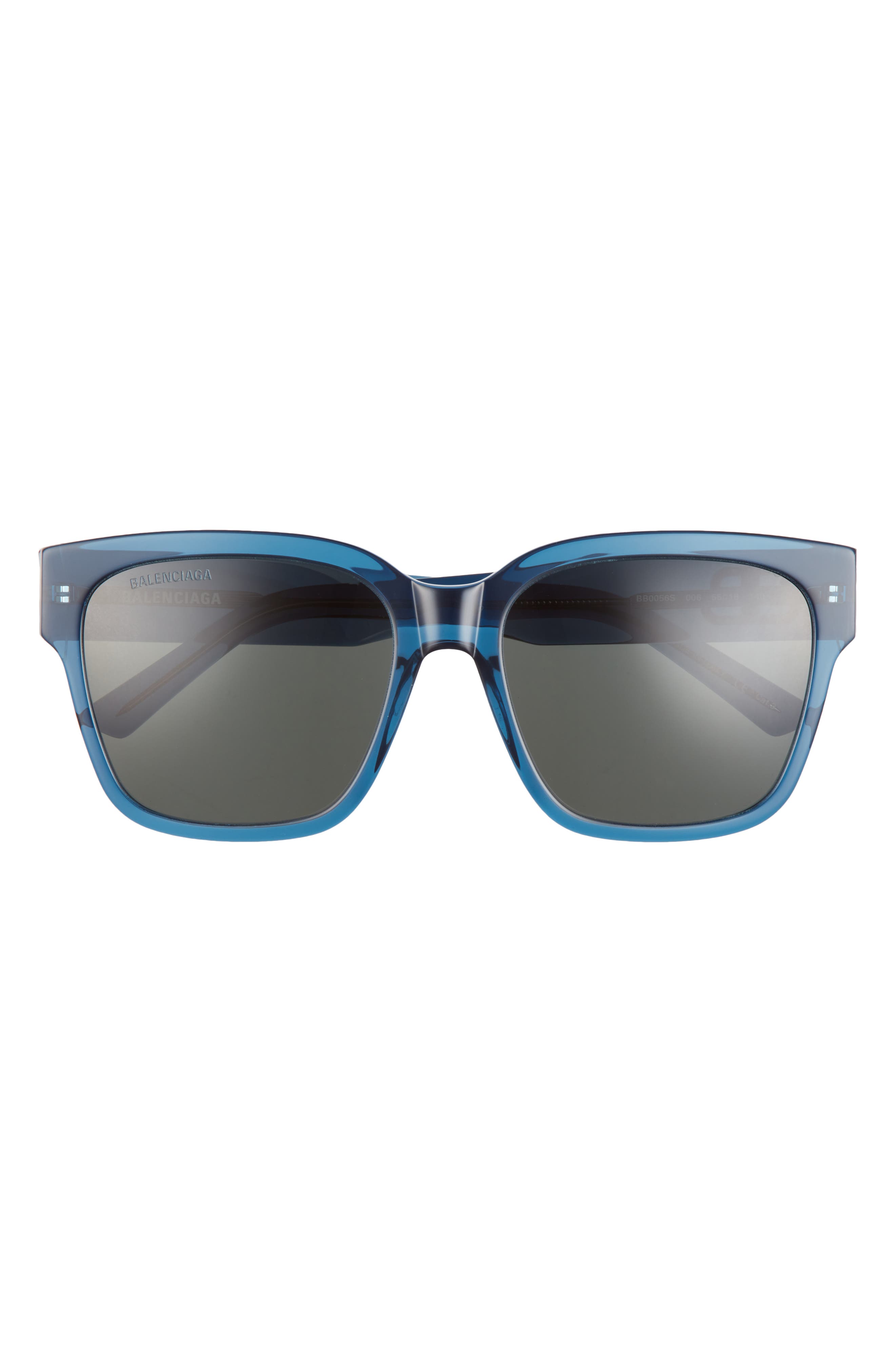 Balenciaga 55mm Square Sunglasses in Blue at Nordstrom