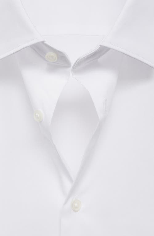 Shop Mango Stretch Button-up Shirt In White