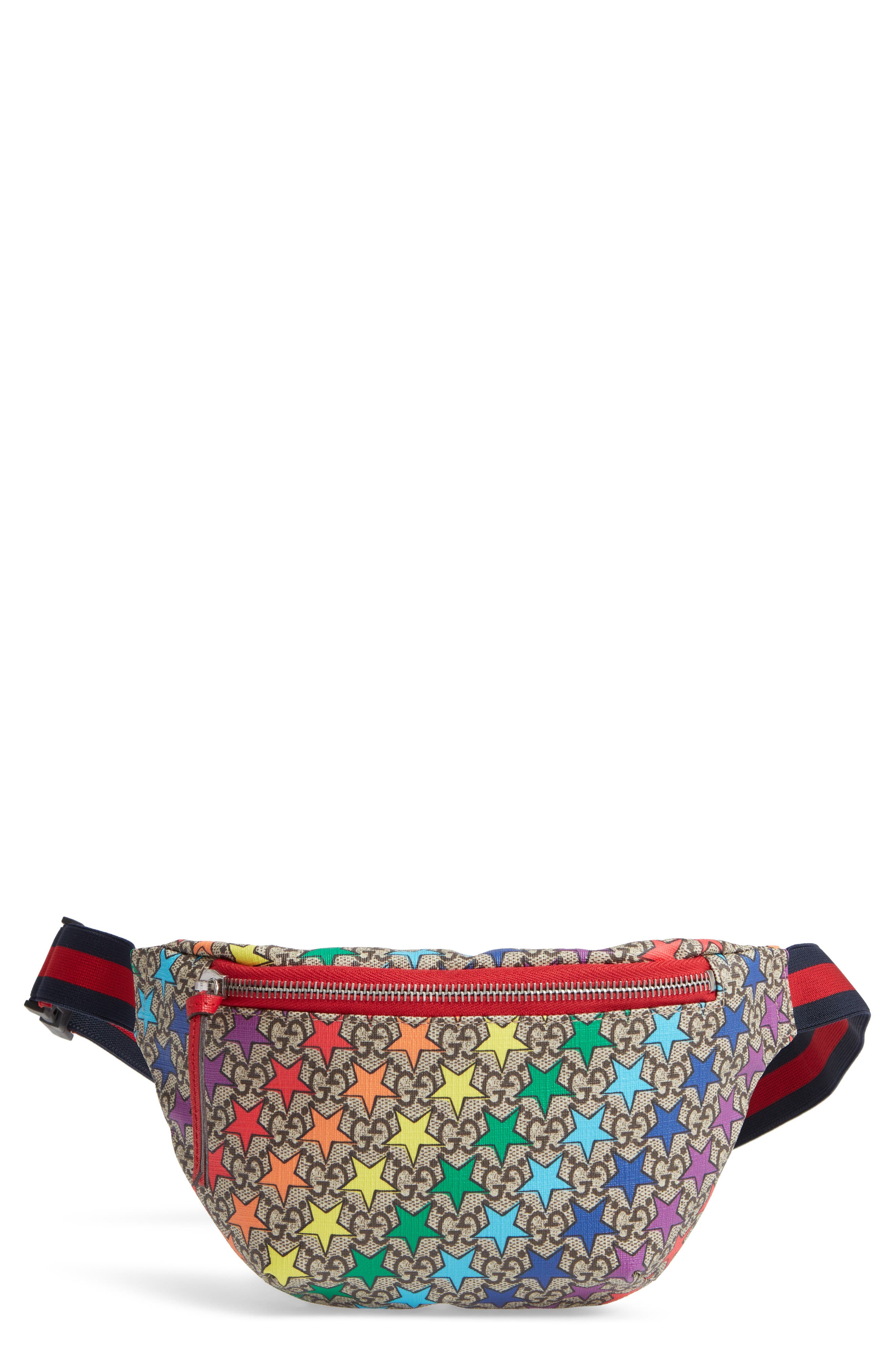Gucci Rainbow Star Canvas Belt Bag 
