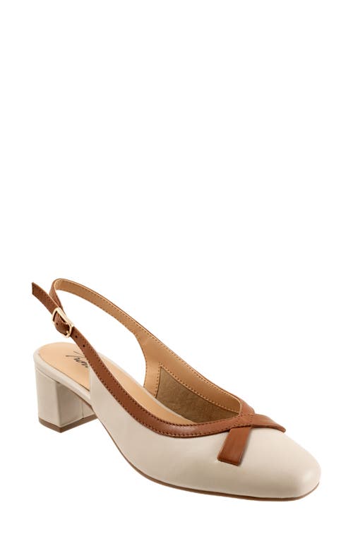 Shop Trotters Dalani Slingback Pump In Ivory/tan