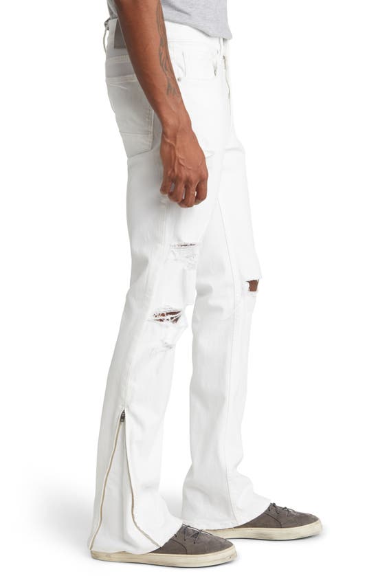 Shop Hudson Walker Ripped Kick Flare Jeans In White