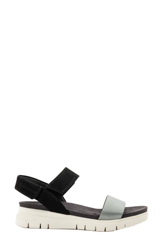 Shop David Tate Goodie Comfort Wedge Slingback Sandal In Black