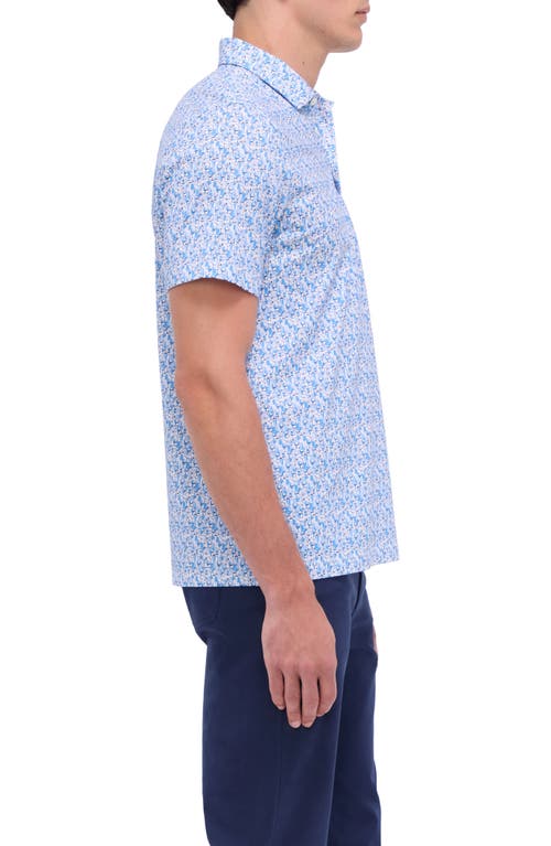 Bugatchi Victor Ooohcotton® Barware Print Polo In Sapphire