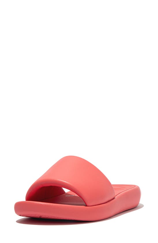 Shop Fitflop Iqushion D-luxe Slide Sandal In Rosy Coral