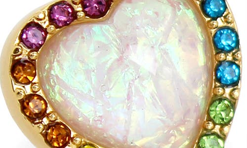 KURT GEIGER KURT GEIGER LONDON OPAL HEART HALO STUD EARRINGS
