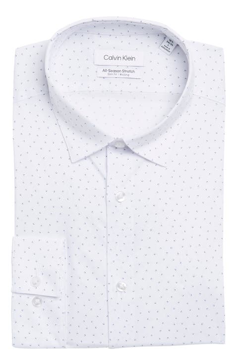 Calvin Klein Men's Dress Shirt Slim Fit, Large, 16.5 36/37, White - NEW 