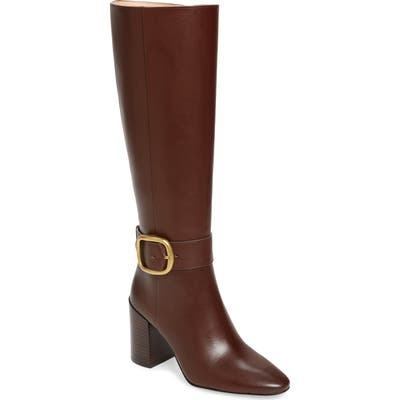 Coach Evelyn Knee High Buckle Boot, Brown