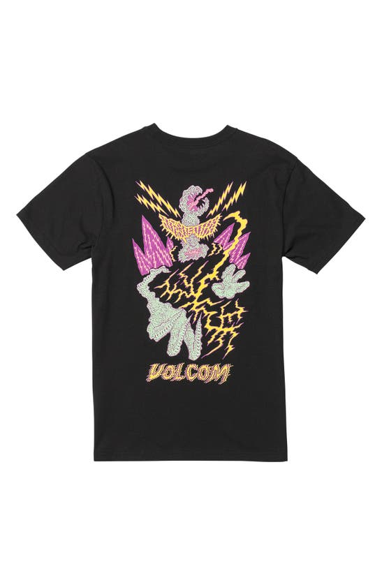 Shop Volcom Kids' Tetsunori Graphic T-shirt In Black