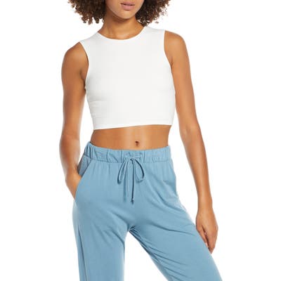 Groceries Apparel Embarcadero Crop Top, White