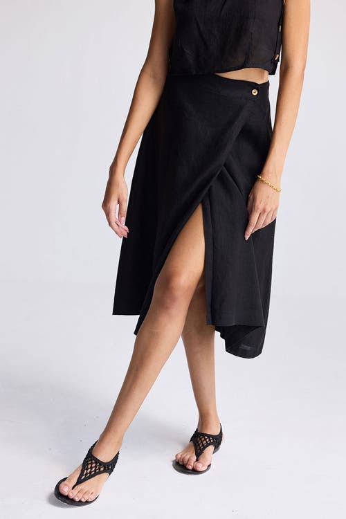 Reistor Overlap Midi Skirt In Black