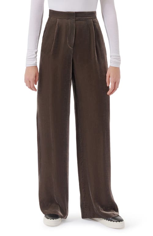 ATM Anthony Thomas Melillo Velvet Wide Leg Pants Truffle Grey at Nordstrom,